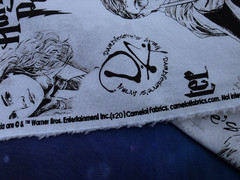 ONE PIECE OF HARRY POTTER FABRIC 34″X44″ CAMELOT FABRICS BLACK WHITE WASHED