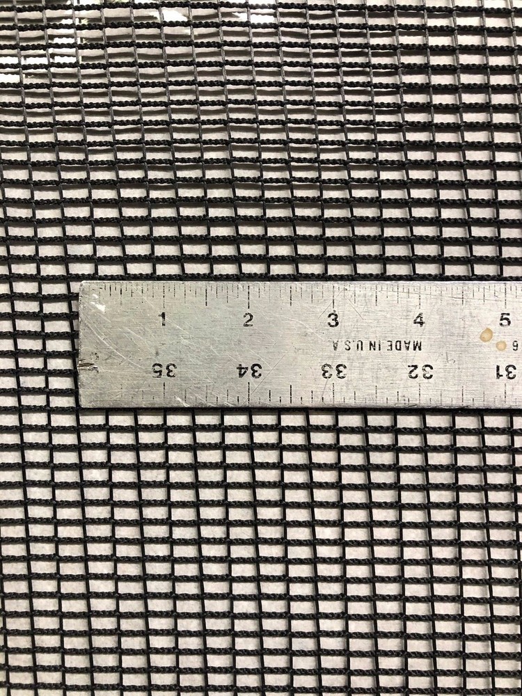 Black Rectangular Mesh Fabric 1000D Polyester 3/8″ x 1/4″ Hole Size. 60″ Wide