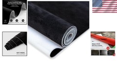 Luxury Faux Suede Auto Headliner Fabric 36″ L x 60″ W – Black With Foam Backing