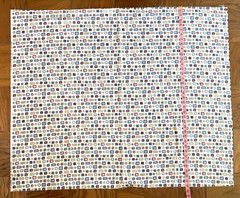 Mine & Yours 1997 Fabric Spectrix Beige Background Rectangles One Yard Vintage