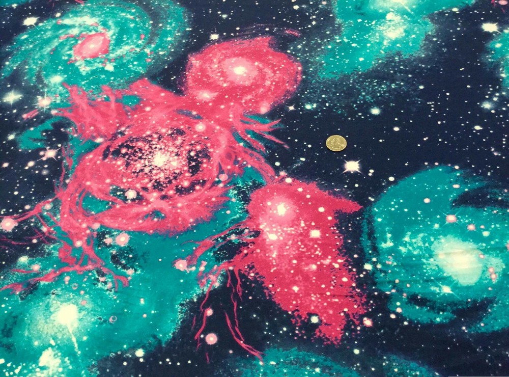 Timeless Treasures Fabrics City Knits Lycra Nebula Galaxy sold out 20 yd bundle