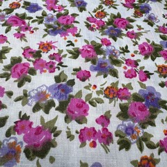 Cotton-Blend Fabric, Rose & Wildflower Scattered Pattern(5 Styles) – By the Yard