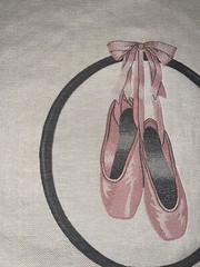 Ballet Shoes Fabric pillow Chair Cover Embroidered Square By Design QQ