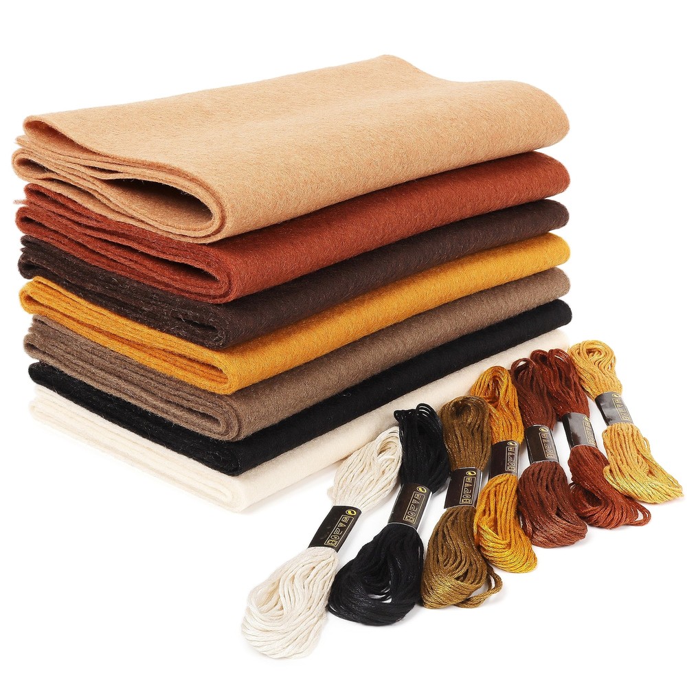 Brown Soft Felt Fabric Sheets 7 Rolls 8”x35” Felt Sheets Assorted Colors 1….
