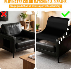 Marine Vinyl Faux Leather: Black 54″X36″ Crazy Horse Upholstery 1.2Mm Fabric Lea