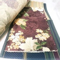 3 lbs 3 oz Lot of Fabric Small Scraps Samples Mixed pieces sizes colors textures