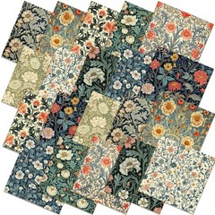 10 Pcs William Morris Quilting Fabric Bundles 20”x20” Vintage Floral Fat Qu…