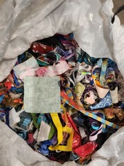 11 pound bag of crumbs and scraps cotton, batik, and others