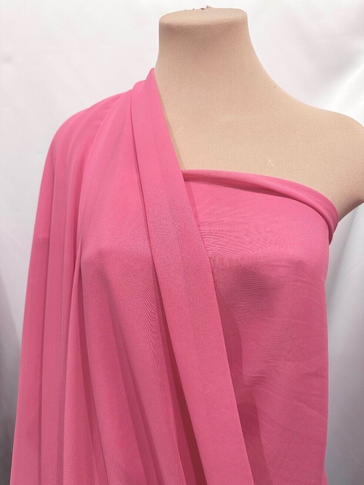 HI-MULTI CHIFFON FABRIC SHEER 60″ BUBBLE PINK 5500 BRIDAL, FORMAL WEAR