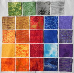 120 Fabric Charms, Blenders & Textures Assorted Colors, 5″ Squares 100% Cotton