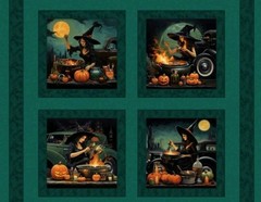 MDG – Halloween Magic Spell Witch Quilting Fabric Pillow Panel