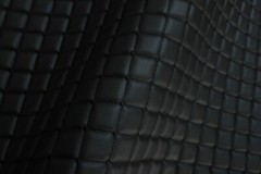 Dot Quilted Vinyl Grain Faux Leather Car Upholstery Fabric | 2″-5cm Stitched