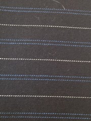 Black/Blue Pinstripe 100% Wool Fabric Apparel/Jacket/Home 2 Yards/56″W/LOT