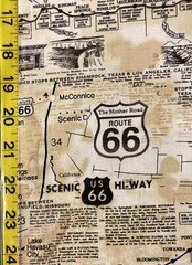 Route 66 Timeless Treasures Fabric Travel Mother Road Camping South West