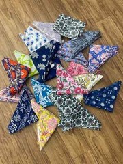 Indian Hand Block Print Scrap, Floral Cotton Fabric,Scraps Bundle, Fat Quarter
