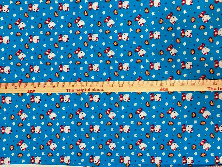 RARE! Hello Kitty Butterflies (blue) Sanrio – BTHY- 18″x44″