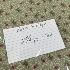 Green Floral Quilt Fabric 2 2/3 Yards +tail