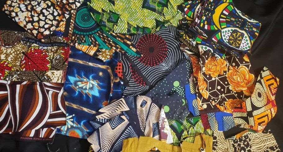 African Fabric Scraps Strips Remnants Quilting Sewing Art Crafts Half Pound