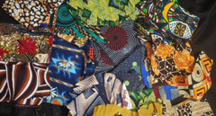 African Fabric Scraps Strips Remnants Quilting Sewing Art Crafts Half Pound