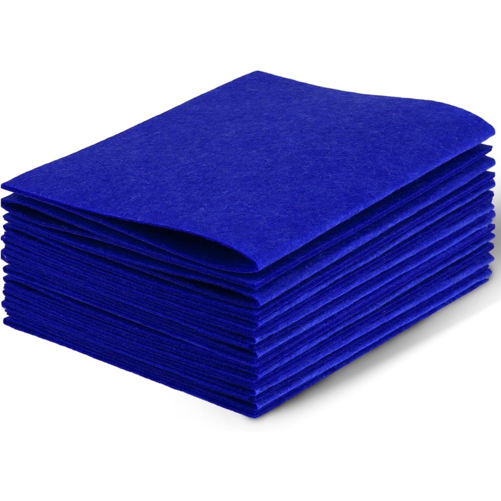 10Pcs Royal Blue Felt Fabric Sheets 7 x 11 for DIY Crafts Sewing Halloween