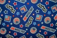 Camelot Fabrics Nascar Racing Symbols Flags stars By the 1/4 yard cotton fabric