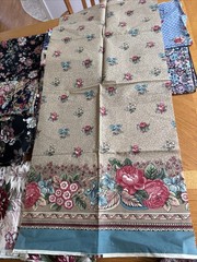 Vintage Fabric Lot Cotton Floral Dark Moody Victorian Cottagecore Calico 4.5 Lb+