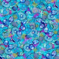 P&B Textiles Painted Sea by Amy Tieman PSEA5942 MU Multi Sealife Cotton
