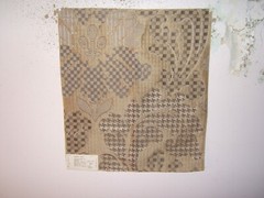 Mulberry, Patchwork Damask Silk, Novelty, 16″ W X 18″ L, Color Sand and Hemp