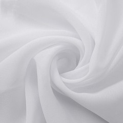 Elegant Sheer White Chiffon Fabric | Solid Color | Perfect for Weddings