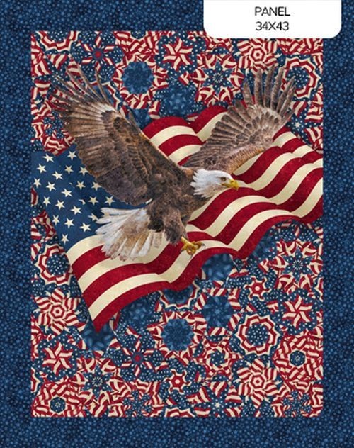 Stars And Stripes 14 By Northcott – Navy Eagle Panel #DP29040-49