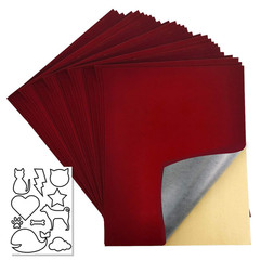 20 Pcs Self Adhesive Velvet Sheet,Self-Adhesive Flannel Fabric for Jewelry Box L