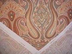 5-3/4Y Lee Jofa 2014124 Alsace Paisley Grey Mocha Linen Print Upholstery Fabric