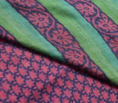 Sushila Vintage Blue Scrap Saree 1005 Pure Woolen BRANDED Printed Sari Fabric
