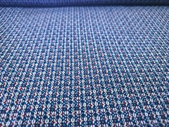 Suiting Tweed Polyester Fabric Apparel Blue Black White Modern By the Yard