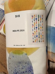 IKEA PS 2026 Pre-cut fabric, white/multicolor small pattern, 59×118” NEW