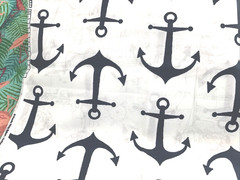 Premier Navy Outdoor Anchor Fabric Nautical Blue Luxe Oxford 2 Yard Lot