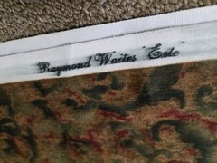 Raymond Waites Scotchgard Fabric Green Brown Red 134″ / 3.7 Yards x 55″ Wide