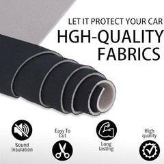 Kefly Mesh Headliner Fabric with Foam Backing, Auto 54″ L × 60″ W Black