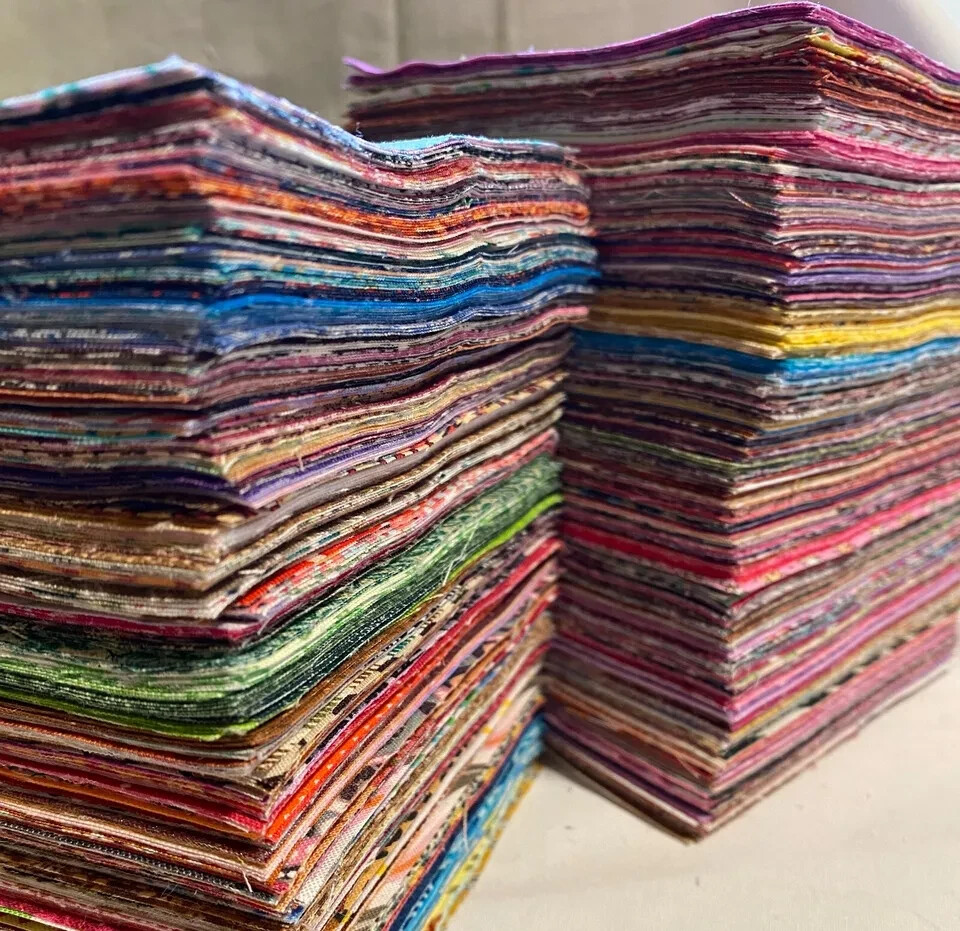 Lot of 100 PCS 5″ X 5″ Mix Charm Pack Cotton Squares Patchwork Quilting Fabrics