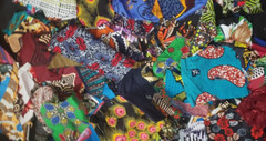 African Fabric Scraps Strips Remnants Quilting Sewing Art Crafts Half Pound
