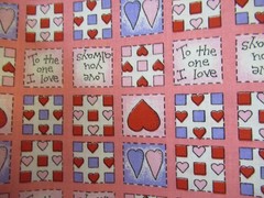 GENERAL FABRICS “LOVE FABRIC” VALENSTINES LOVE FABRIC VTG 70`S RARE 1YX44″