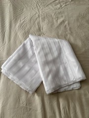 White Stripe Sheer Ribbon Organza Fabric 8 Yds X 108″ Bridal Party Decor