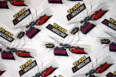 TEAM NASCAR RACING ON WHITE – 100% COTTON FABRIC