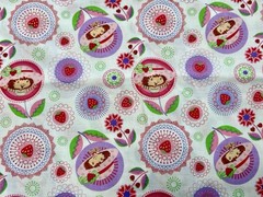 VINTAGE 2004 Strawberry Shortcake on White – Fat Eighth: 9” x 21”