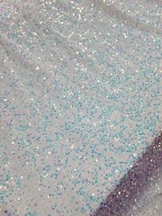White Velvet Clear Iridescent Sequin Fabric By Yard Shine Sparkle Fashion Stretc