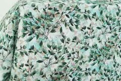 55” Wide By Yard Green Leaf Retro Dress Fabric Material Soft Viscose Cotton