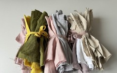 50 PCS Multicolour linen Floral Quilting Fabric Squares Scraps Bundle