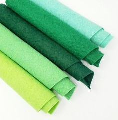 Green Meadow – Hand Washed Merino Wool Blend Felt 5 Sheets 9″X12″ Collection