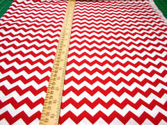 1 yard Red Chevron Fabric