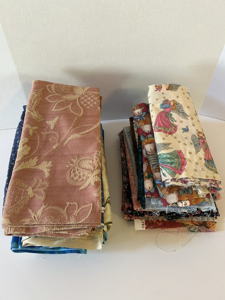 Lot of Fabric Scraps/Crafts/Quilts/Yardage/Sewing Remnants 7pounds